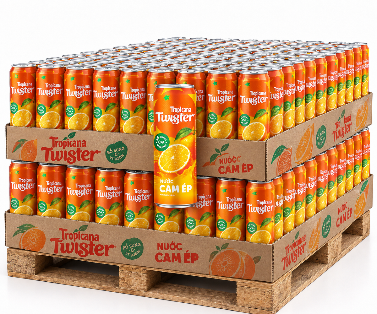 PALLET ROW - Tropicana Tropical Twister - VIETNAM (10 CASES)