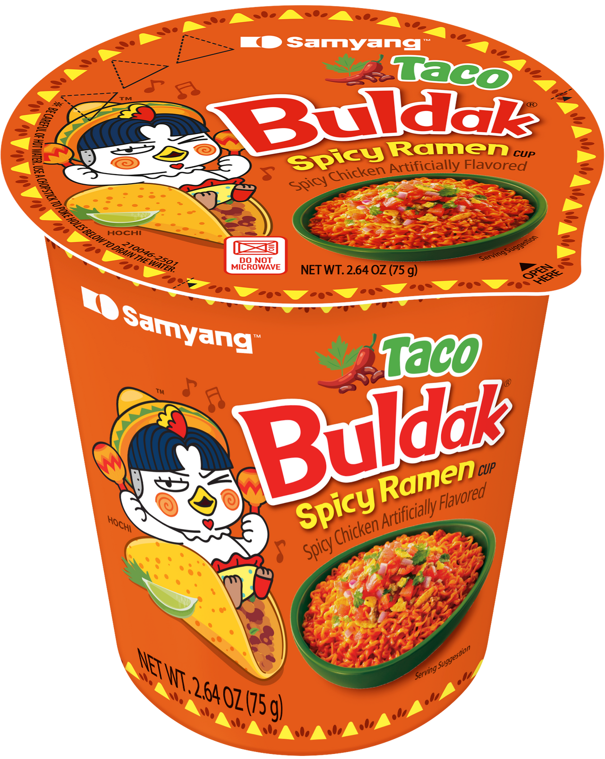 (Halal) Buldak Noodle Taco Cup - KOREA (6 COUNT)