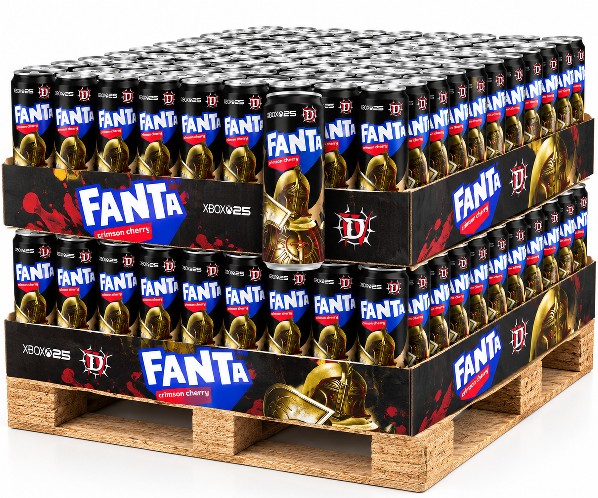 PALLET ROW - Fanta Crimson Apple Cherry - SERBIA (5 CASES)