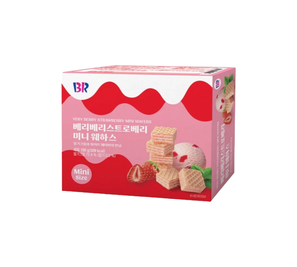 Baskin Robbin StrawBerry IceCream Wafers - KOREA (24 COUNT)