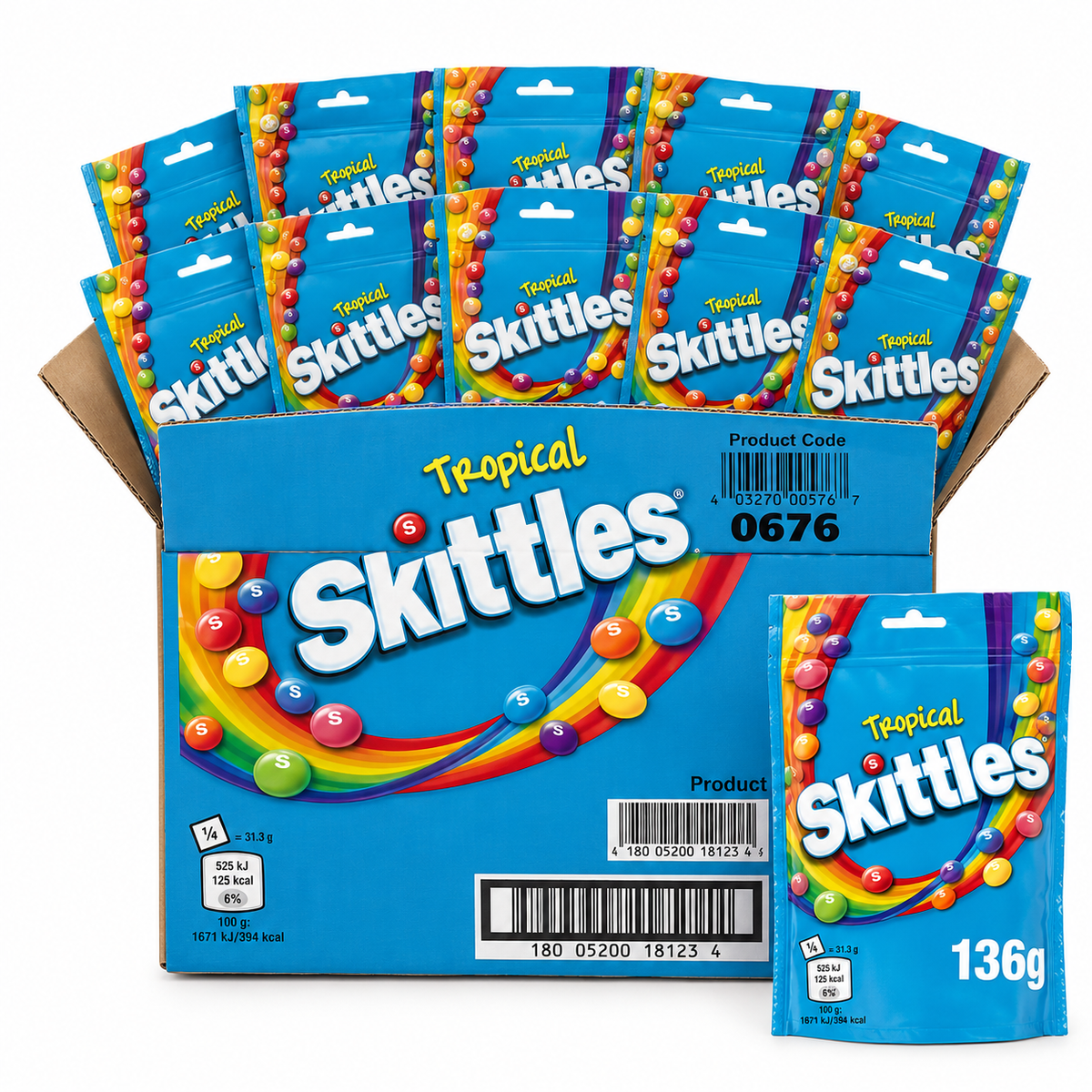 NEW Skittles Tropical Bites - UNITED KINGDOM (15 COUNT)