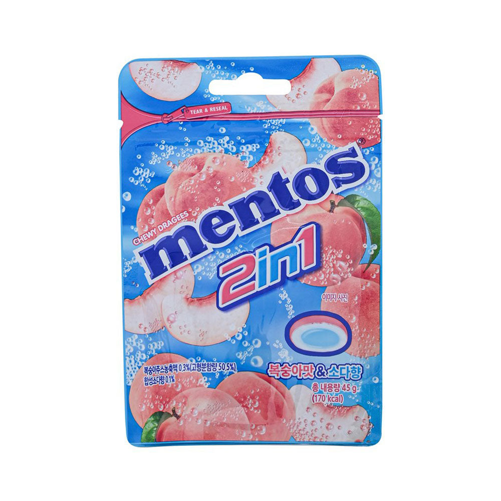 Mentos 2in1 Peach Soda - JAPAN (10 COUNT)