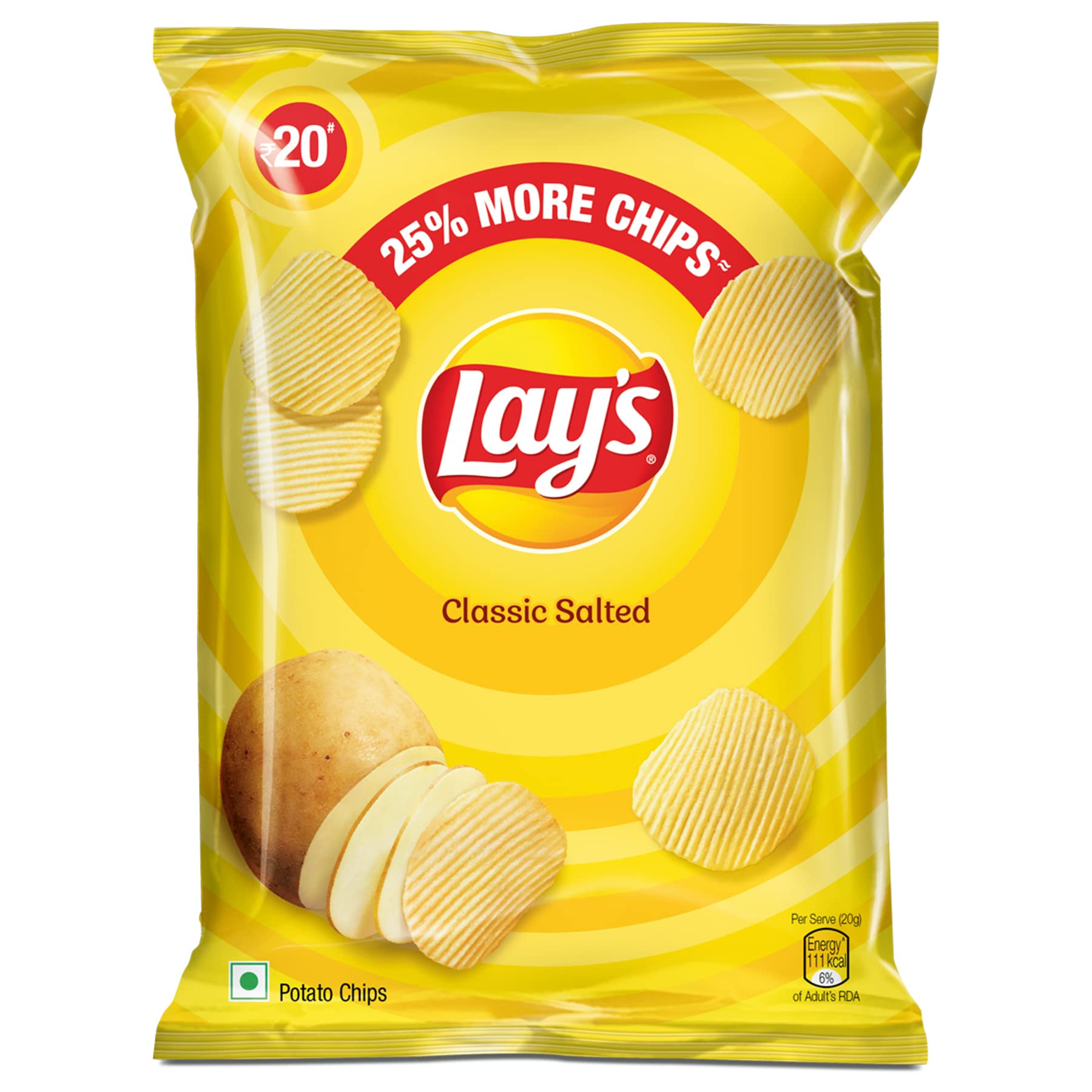 Lays Classic Salted - INDIA (20 COUNT)