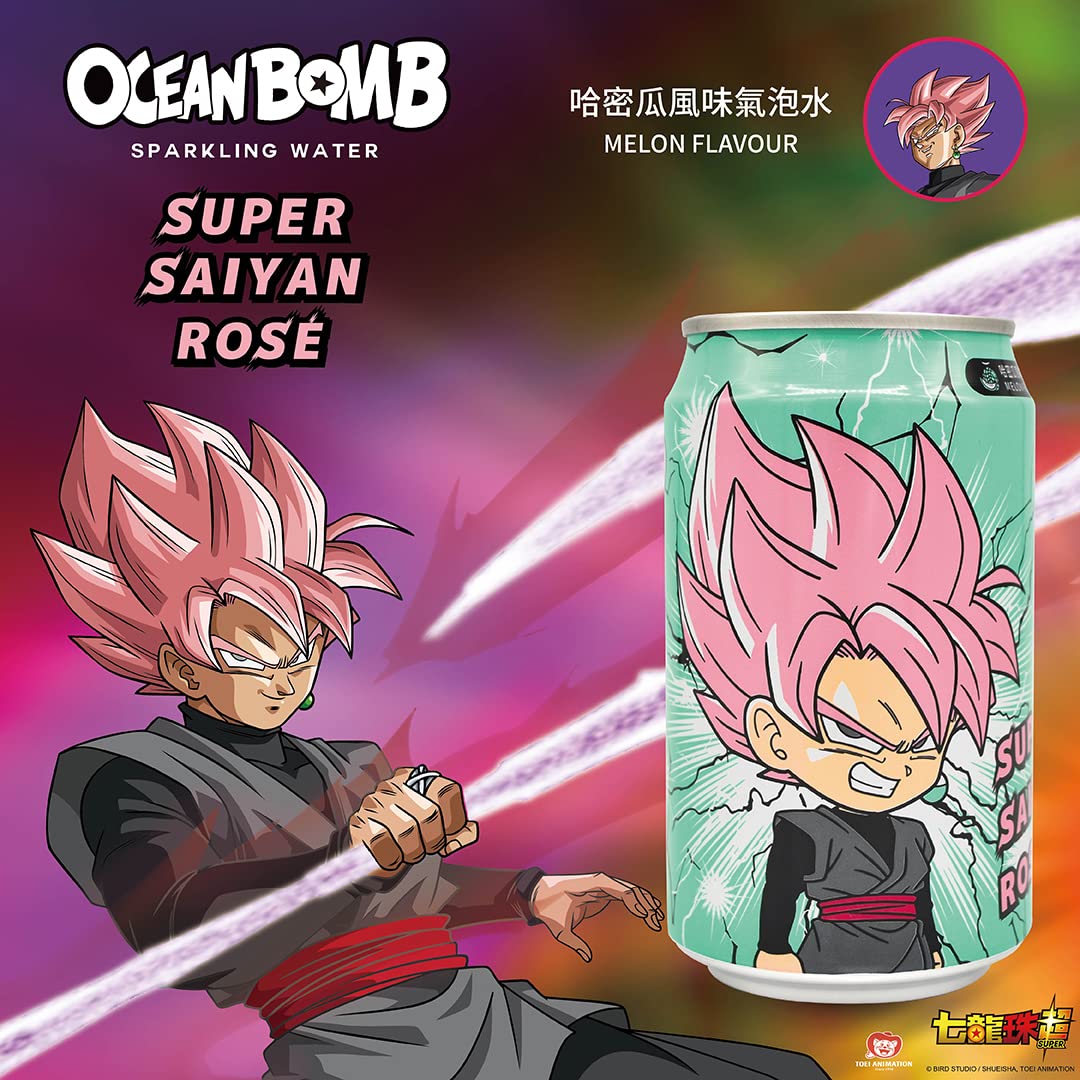 Dragon Ball Z Super Saiyan Rose Soda Melon - TAIWAN (24 COUNT)