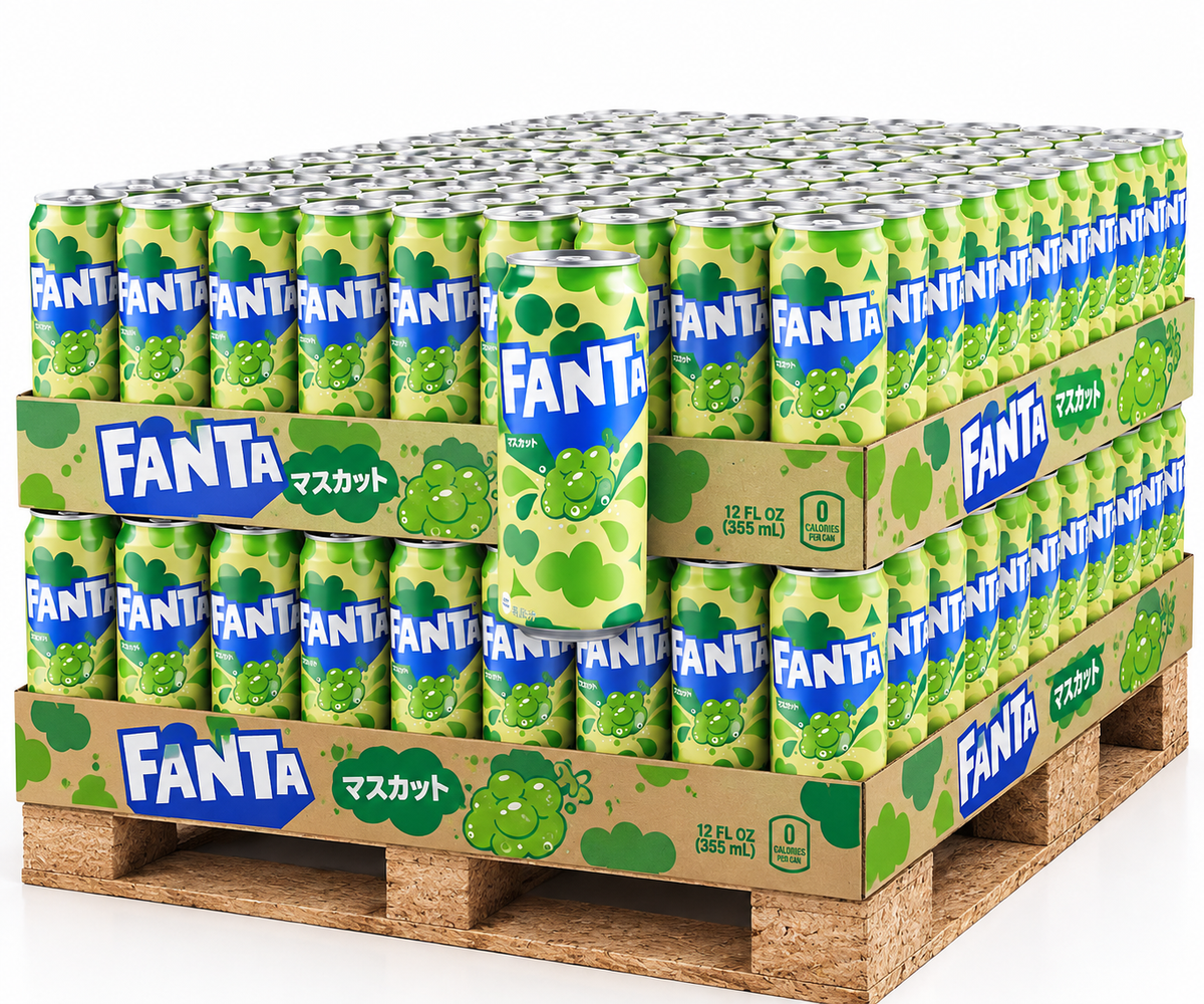 PALLET ROW - Fanta Shine Muscat Green - JAPAN (10 CASES)