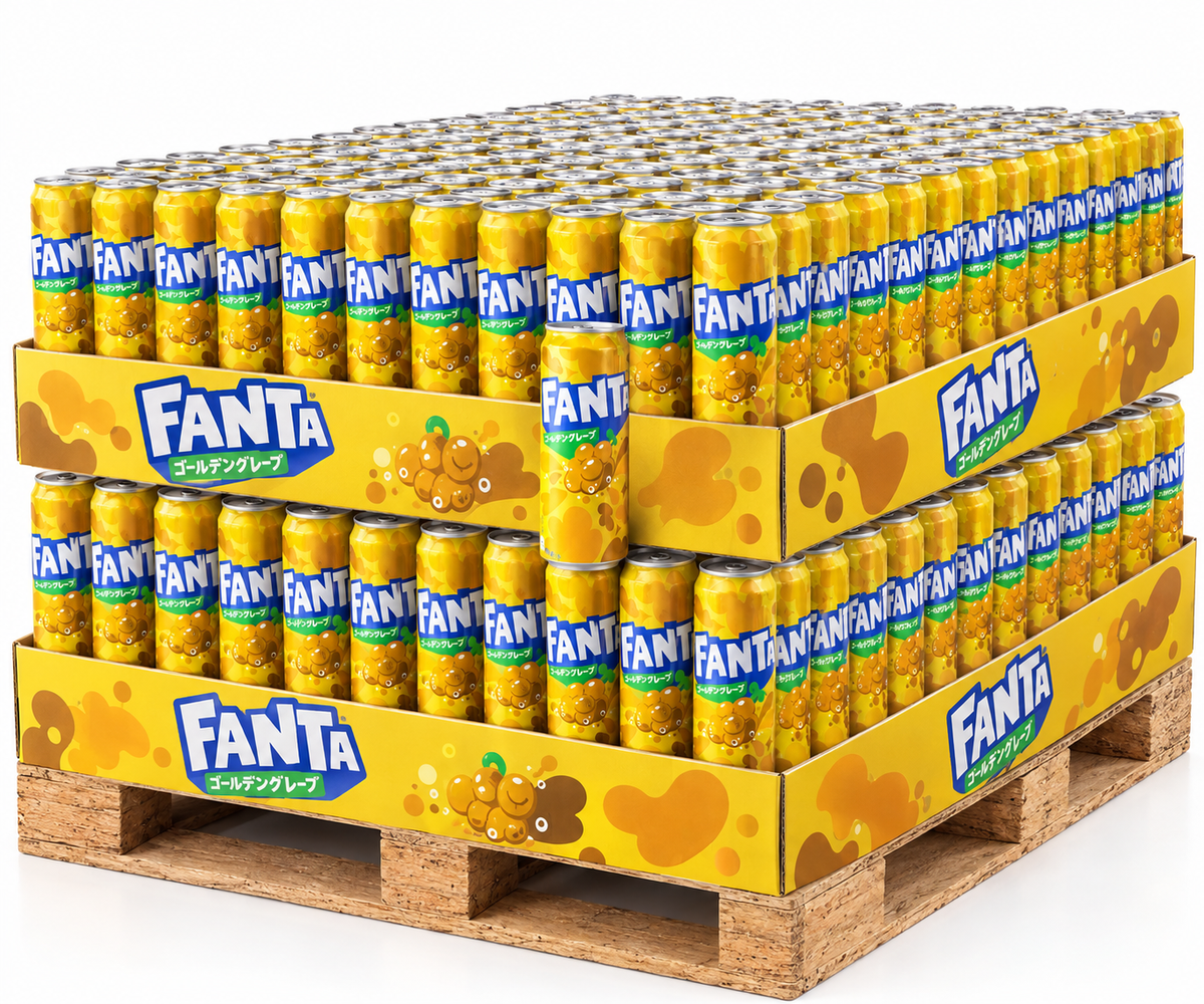 PALLET ROW - Fanta Golden Grape - JAPAN (10 CASES)