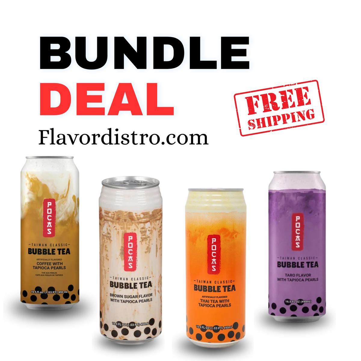 Pocas Bubble Tea Bulk Deal - TAIWAN (60 COUNT)