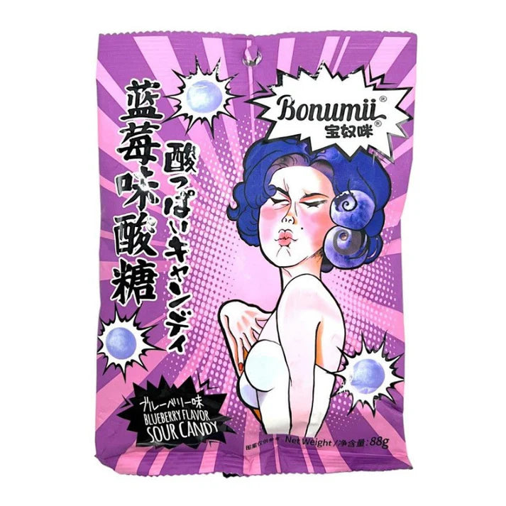 Bonumii-Sour Funny Sour Candy BlueBerry - TAIWAN (15 COUNT)