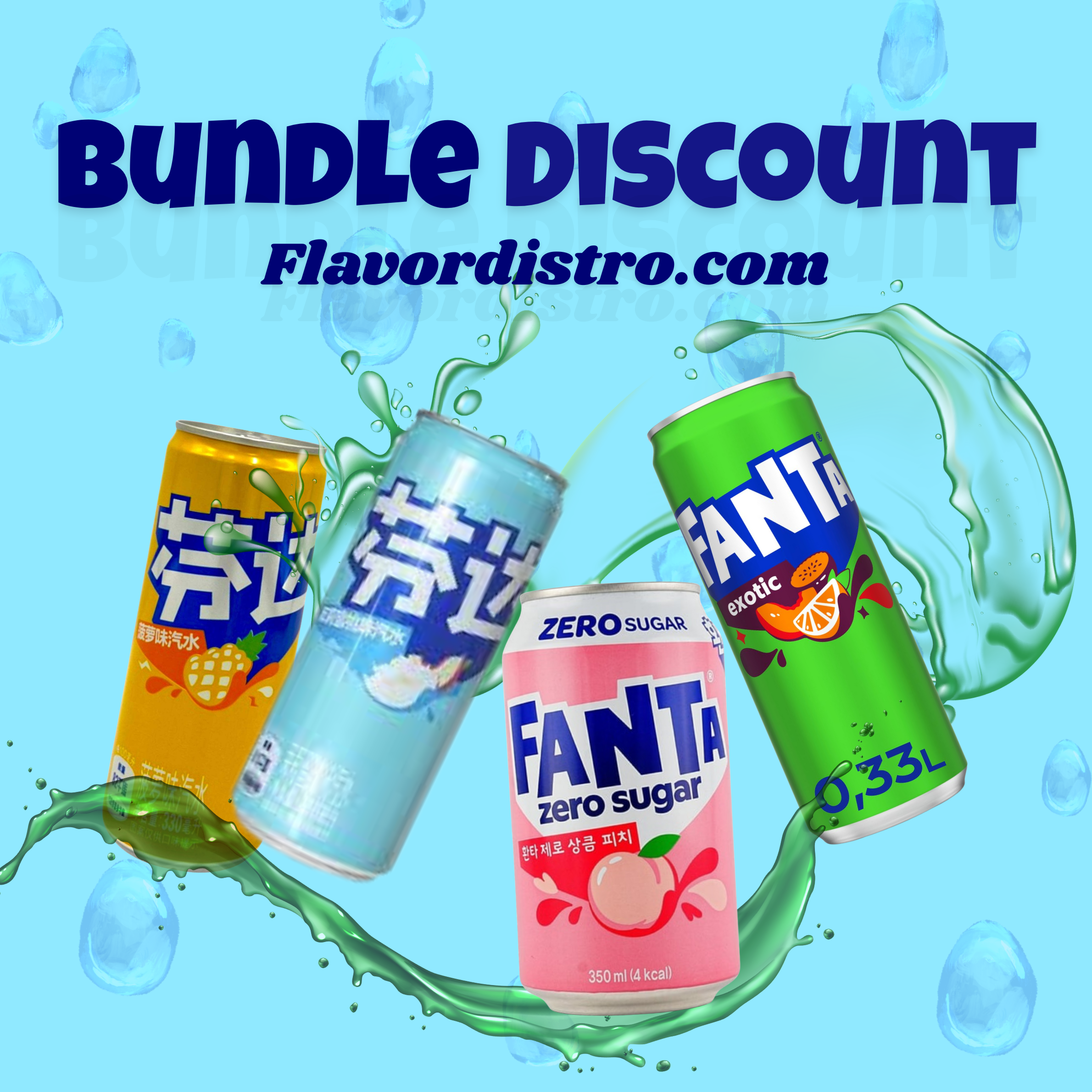 New Fanta Can Bulk Deals - TAIWAN/KOREA/SERBIA (96 COUNT)