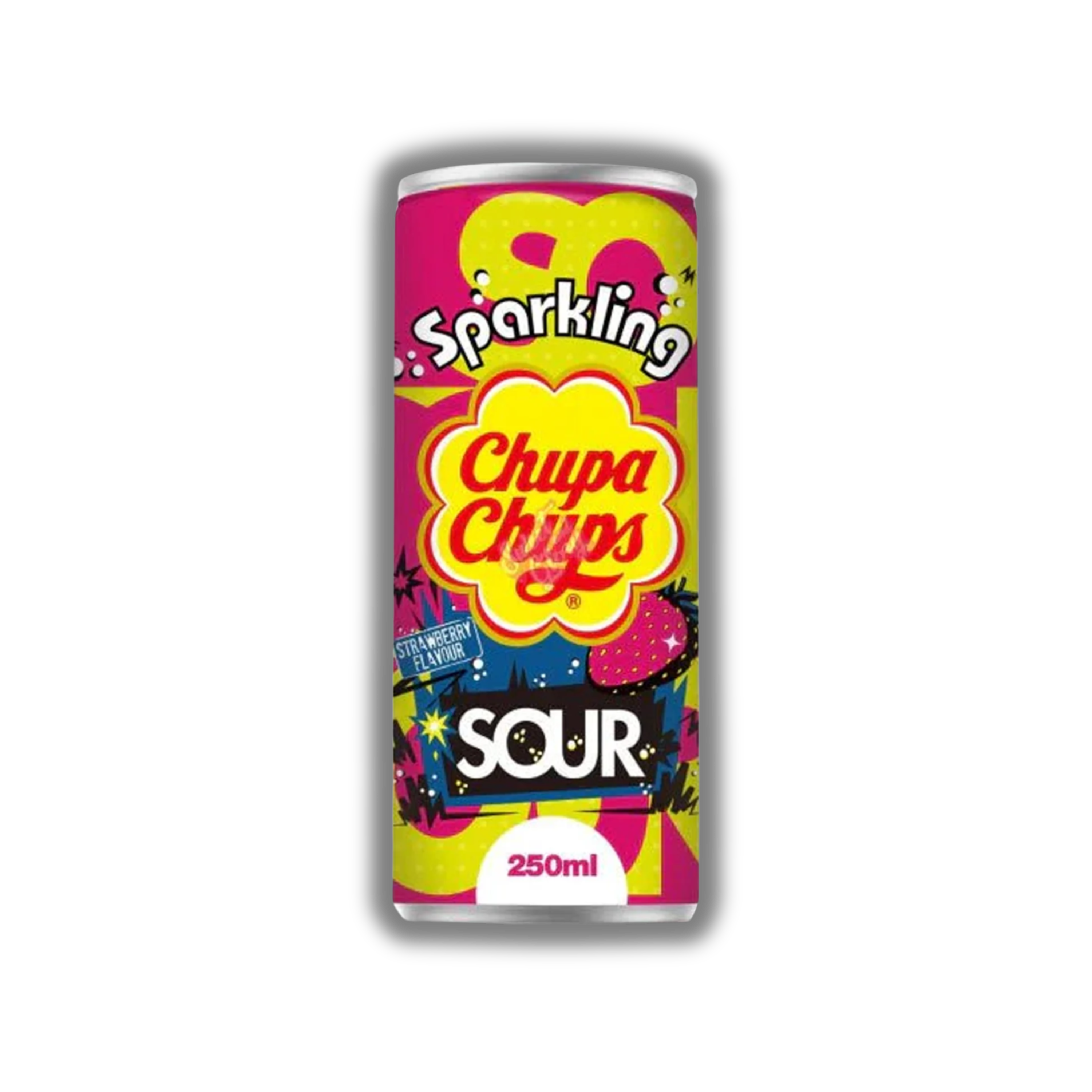 Chupa Chups Sour Strawberry Pop Can - KOREA (24 COUNT)
