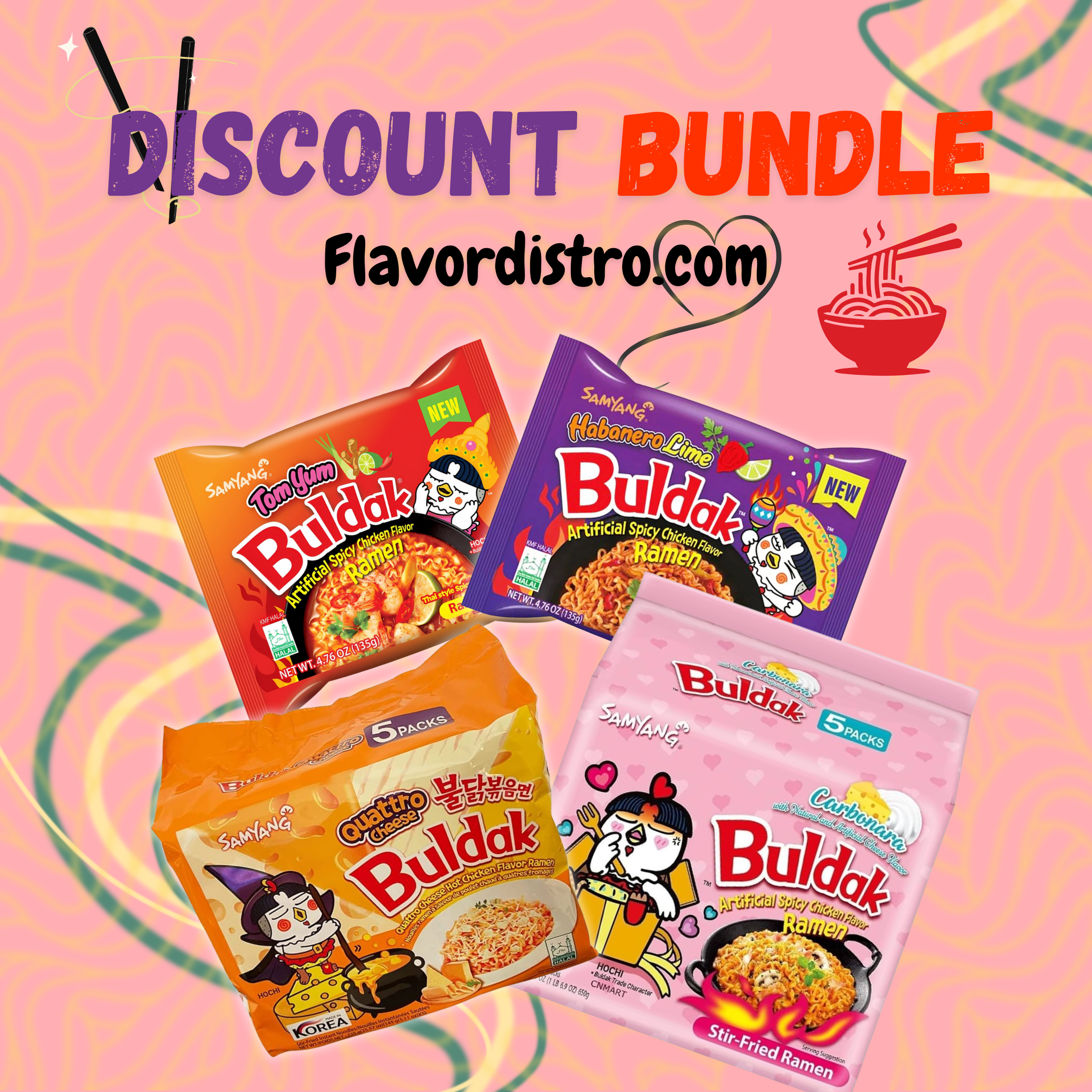 Buldak Noodle Bulk DEAL - KOREA (20 COUNT)