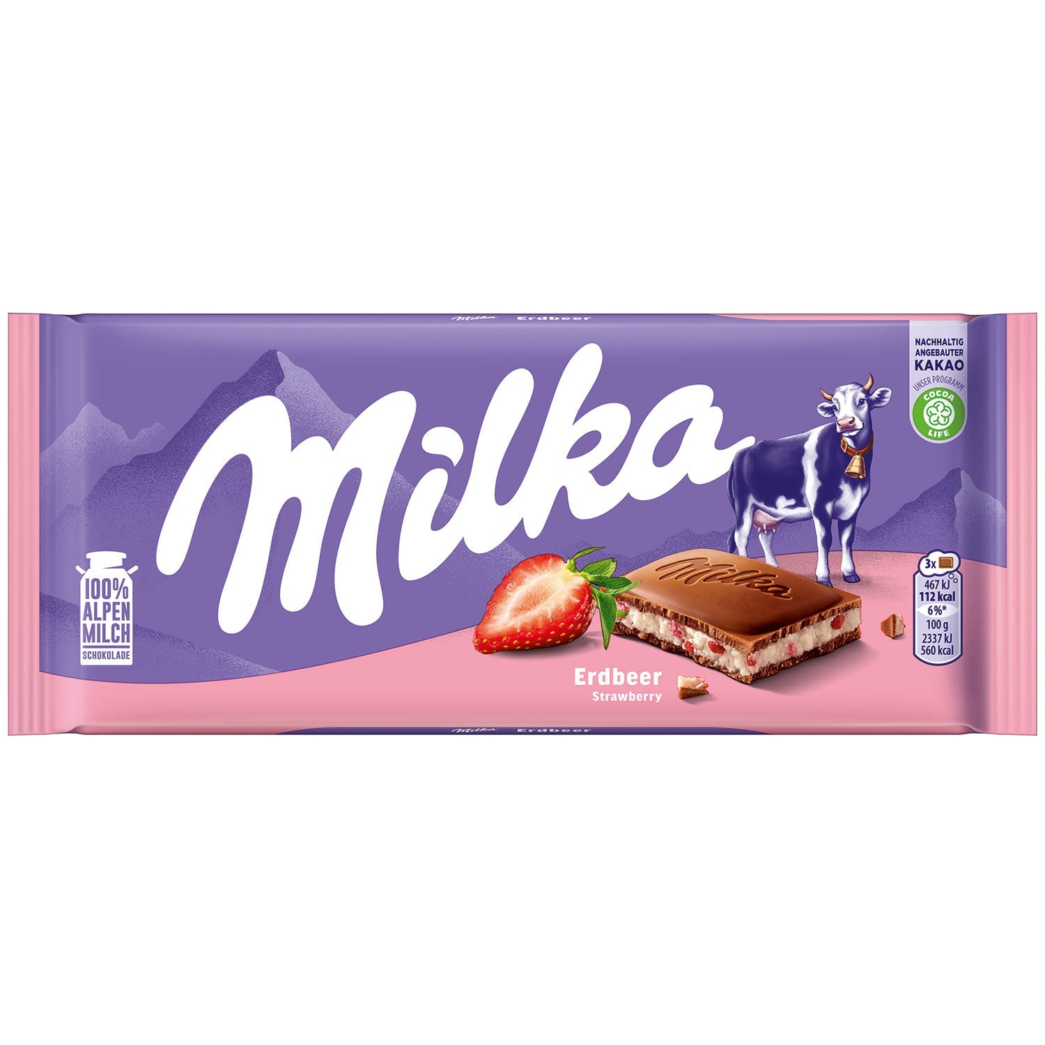 Strawberry Milka Bars - DEUTSCH (22 COUNT)