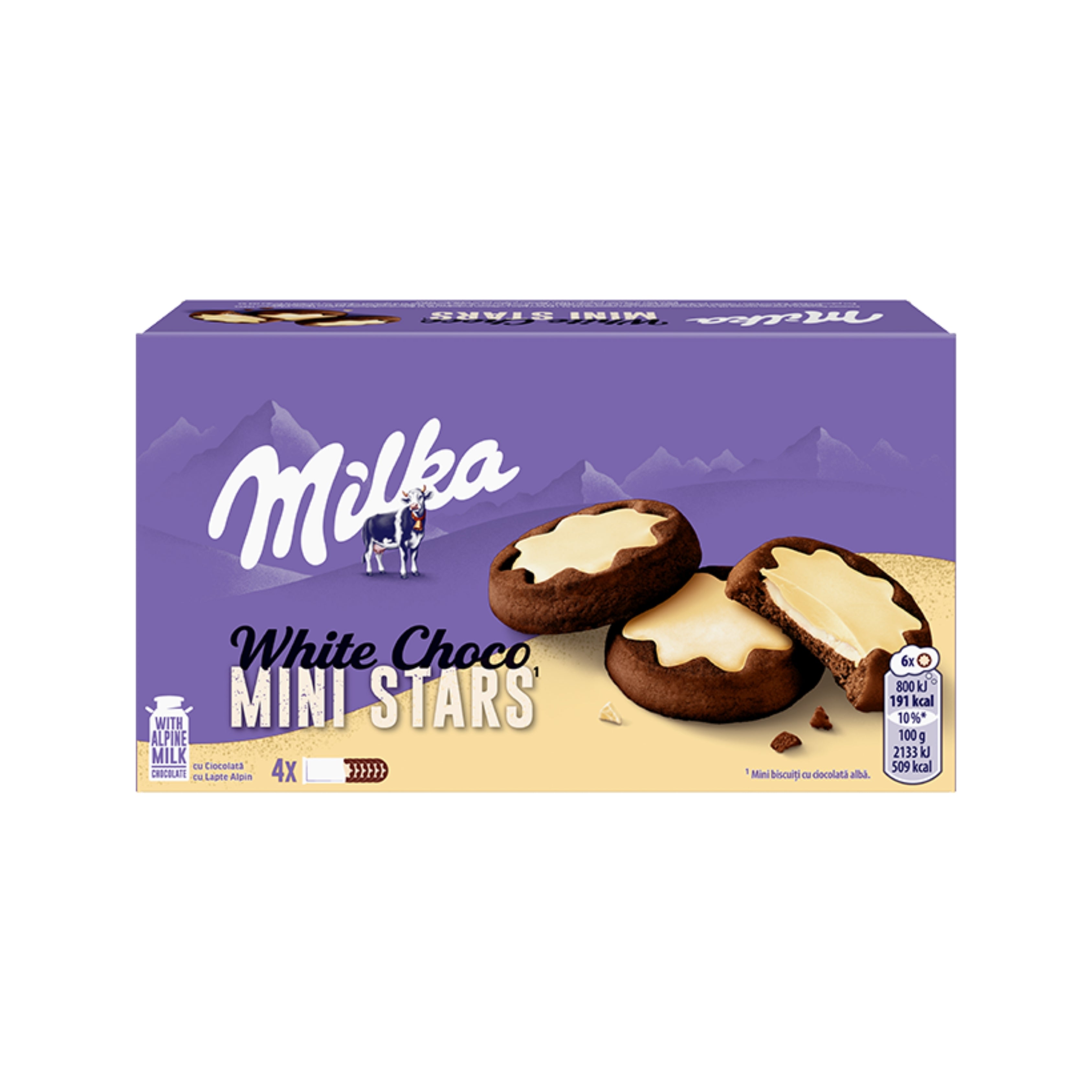MIilka White Choco Mini Star - UNITED KINGDOM (16 COUNT)