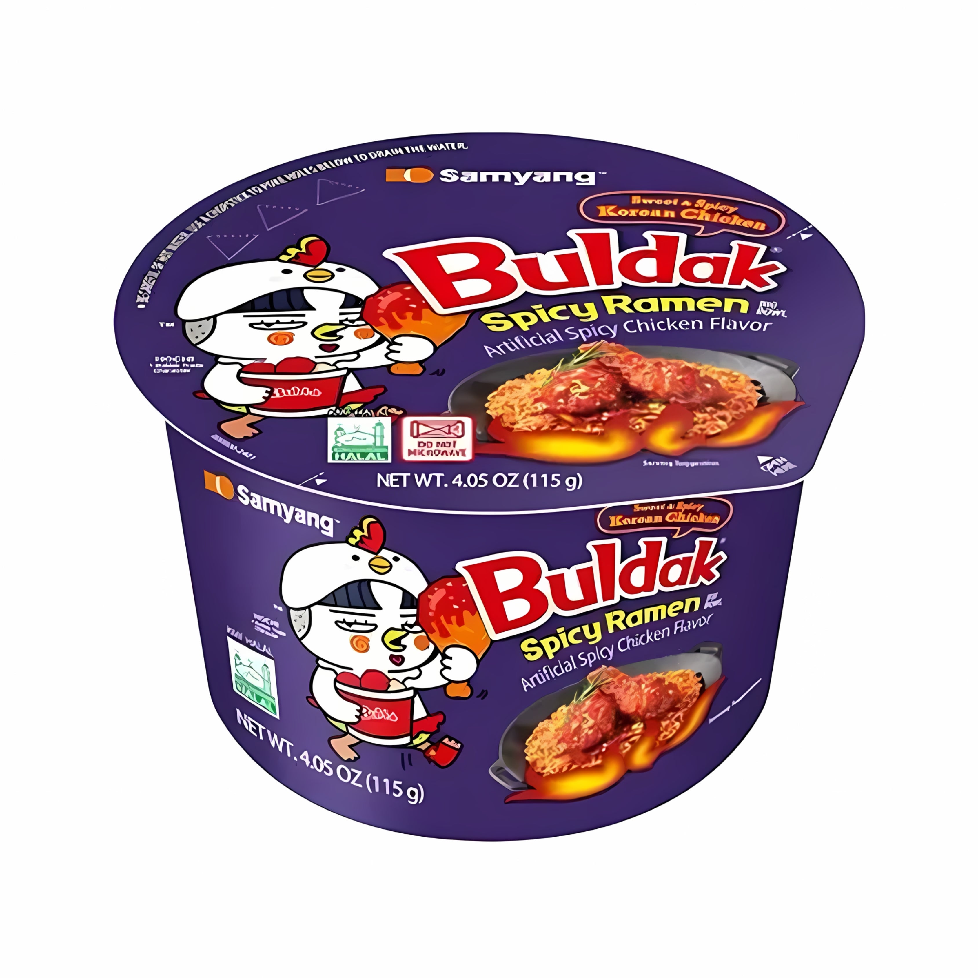 (Halal) Buldak Noodle Sweet and Spicy Korean Chicken Cup - KOREA (6 COUNT)