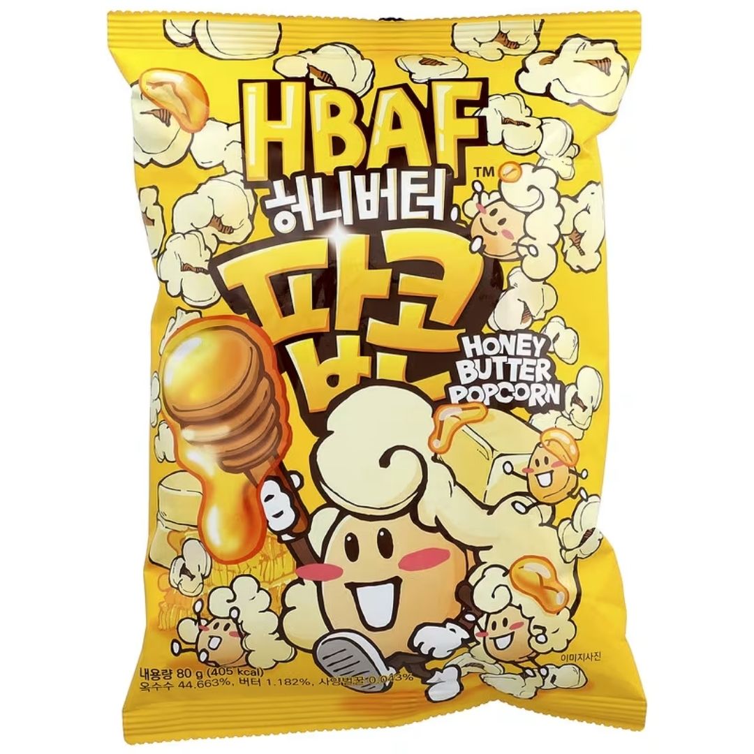 HBAF Honey Sweet Butter Popcorn - KOREA (12 COUNT)
