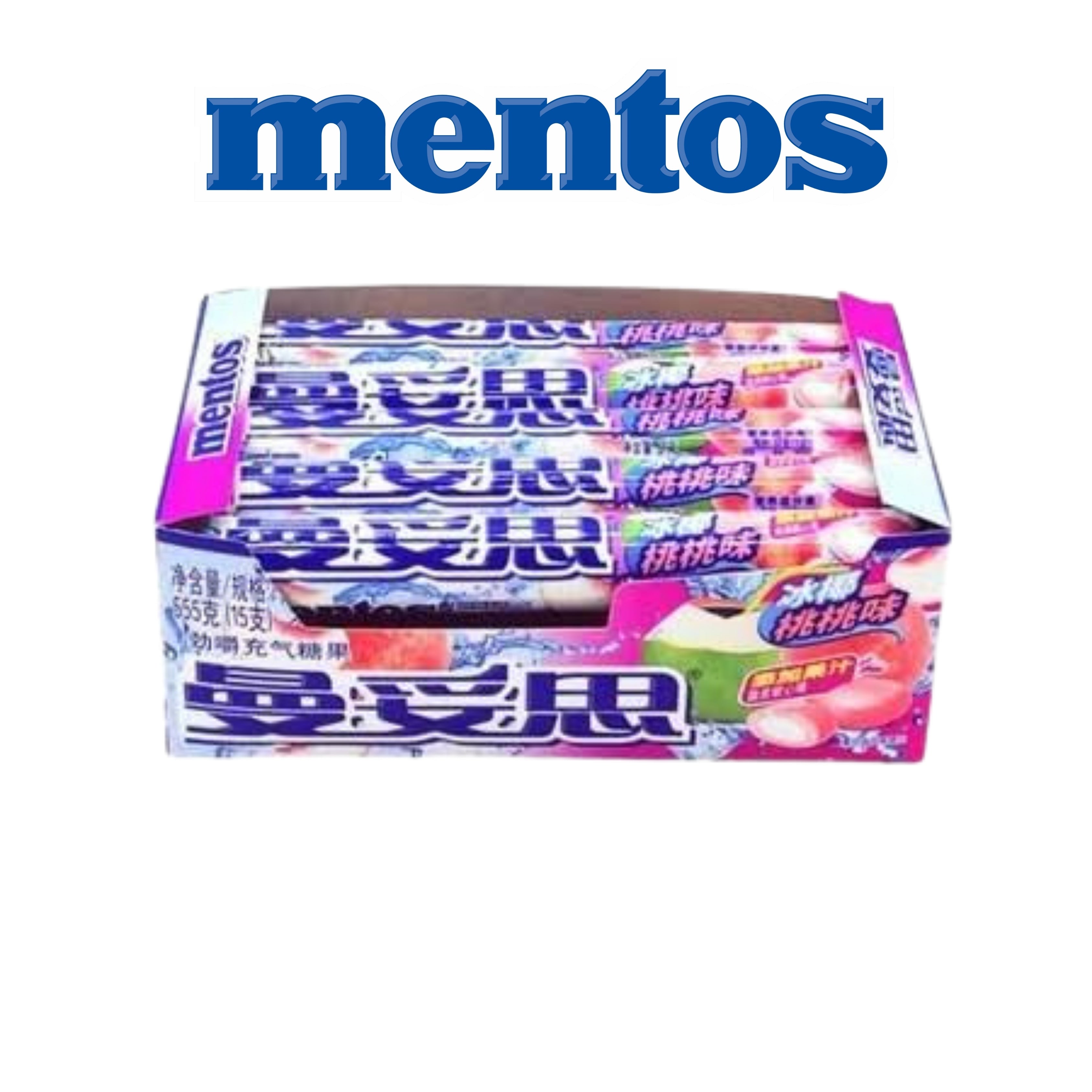 Mentos Iced Coconut Peach Candy - TAIWAN (15 COUNT)