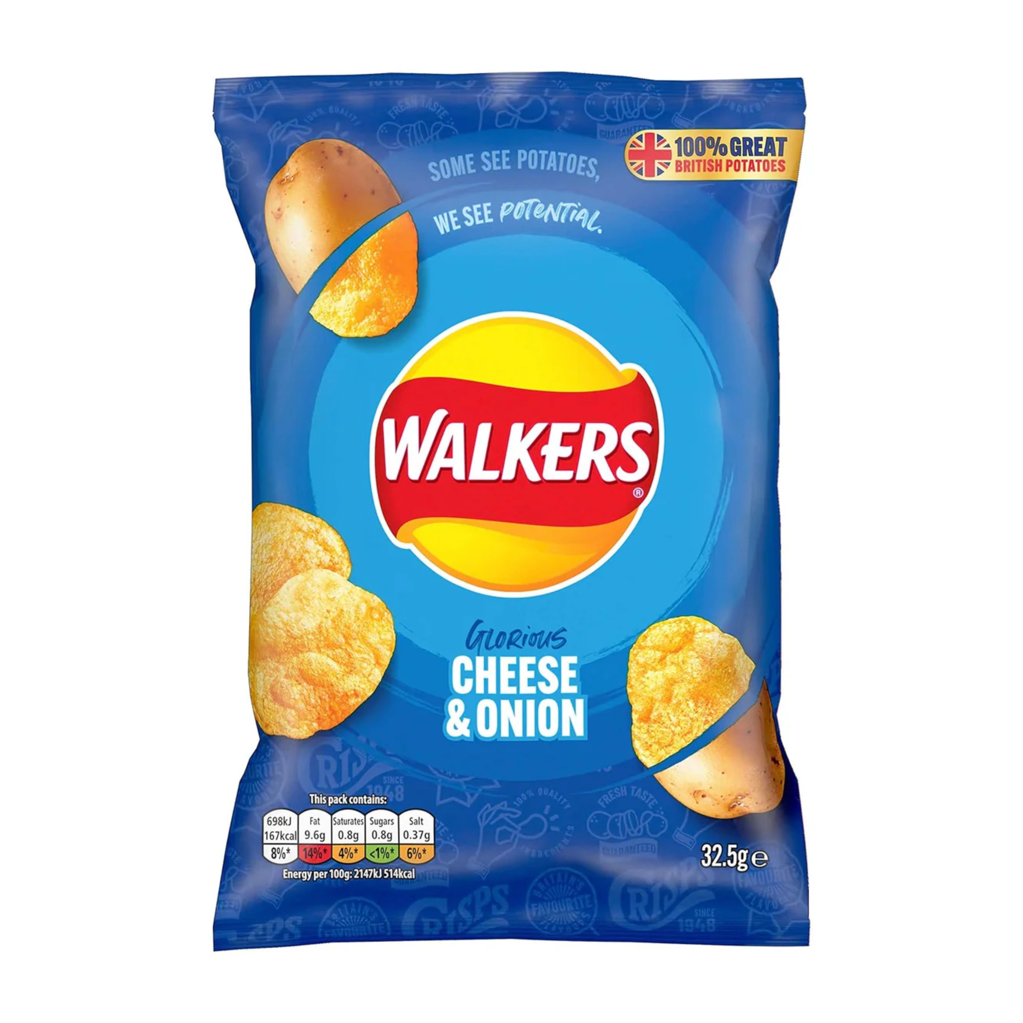 Walkers Cheese and Onion - ENGLAND (32 COUNT)