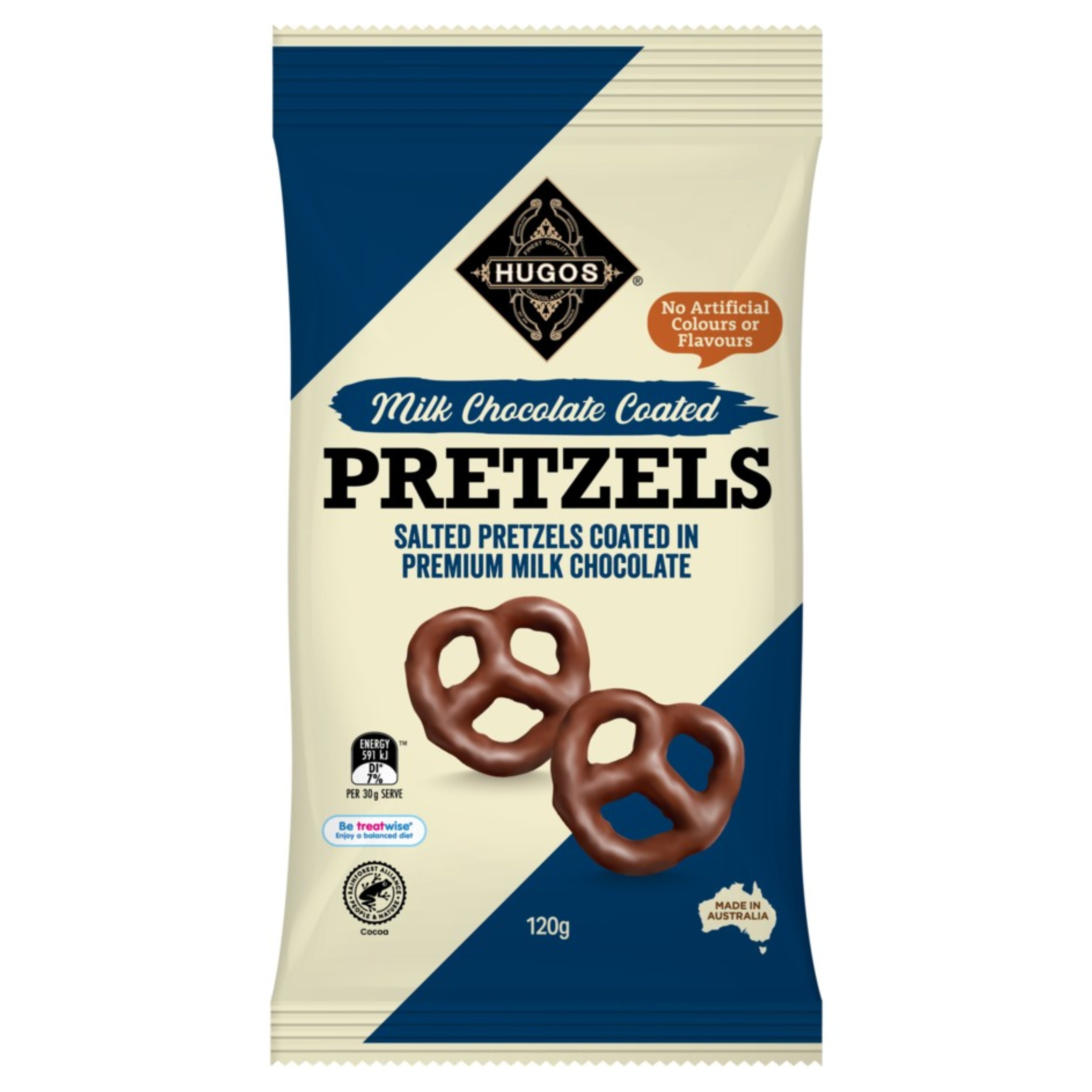 Hugos Milk Chocolate Salted Pretzels - AUSTRALIA (12 COUNT)