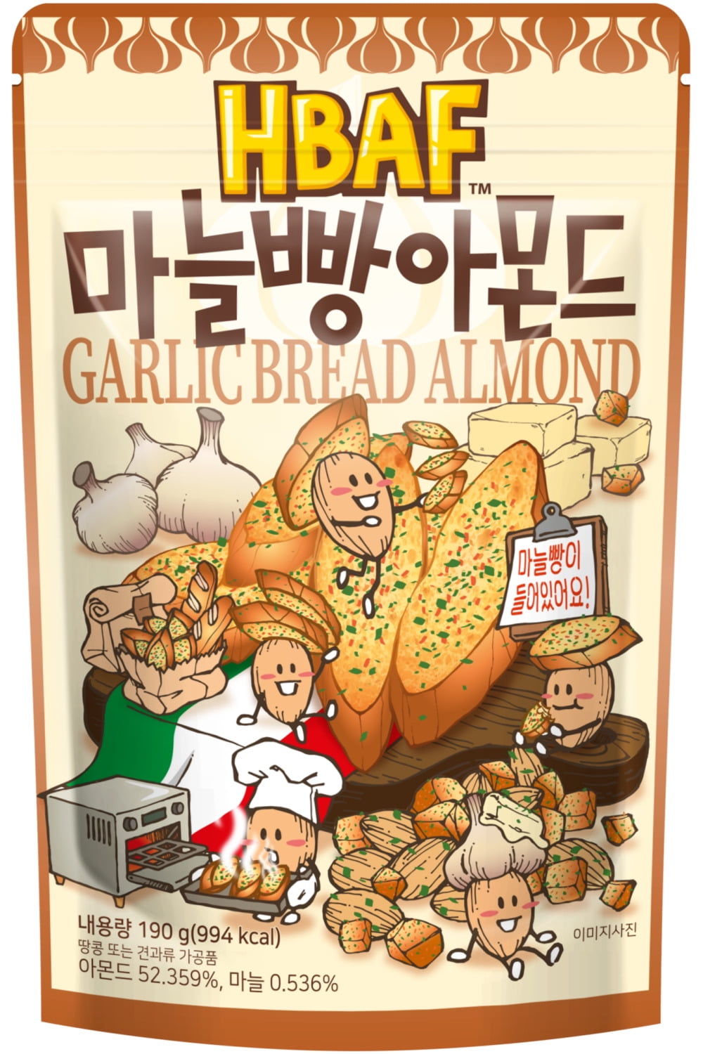 HBAF Almond Cheesy Garlic Bread - KOREA (10 COUNT)