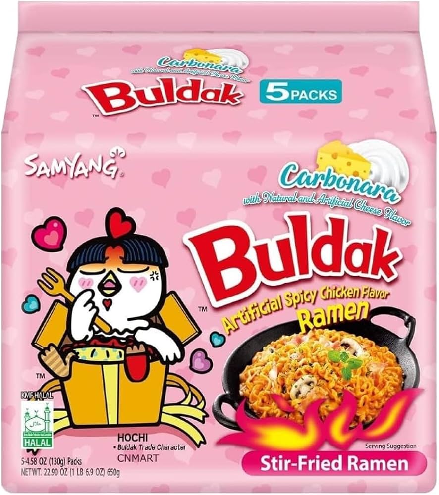 (Halal) Buldak Noodle Carbonara Ramen - KOREA (40 Count)