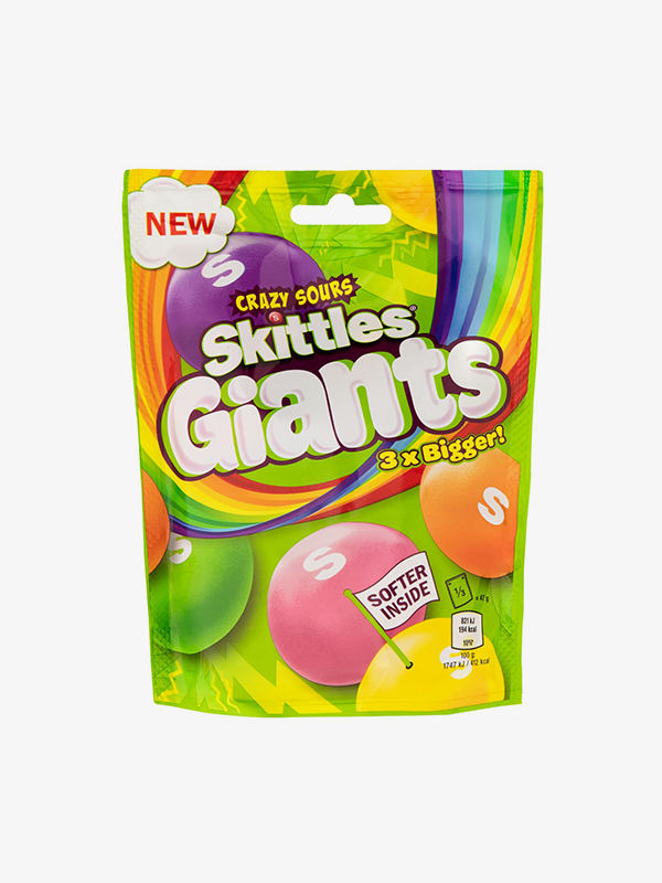 Skittles GIANTS Crazy Sours - U.K. (15 COUNT)