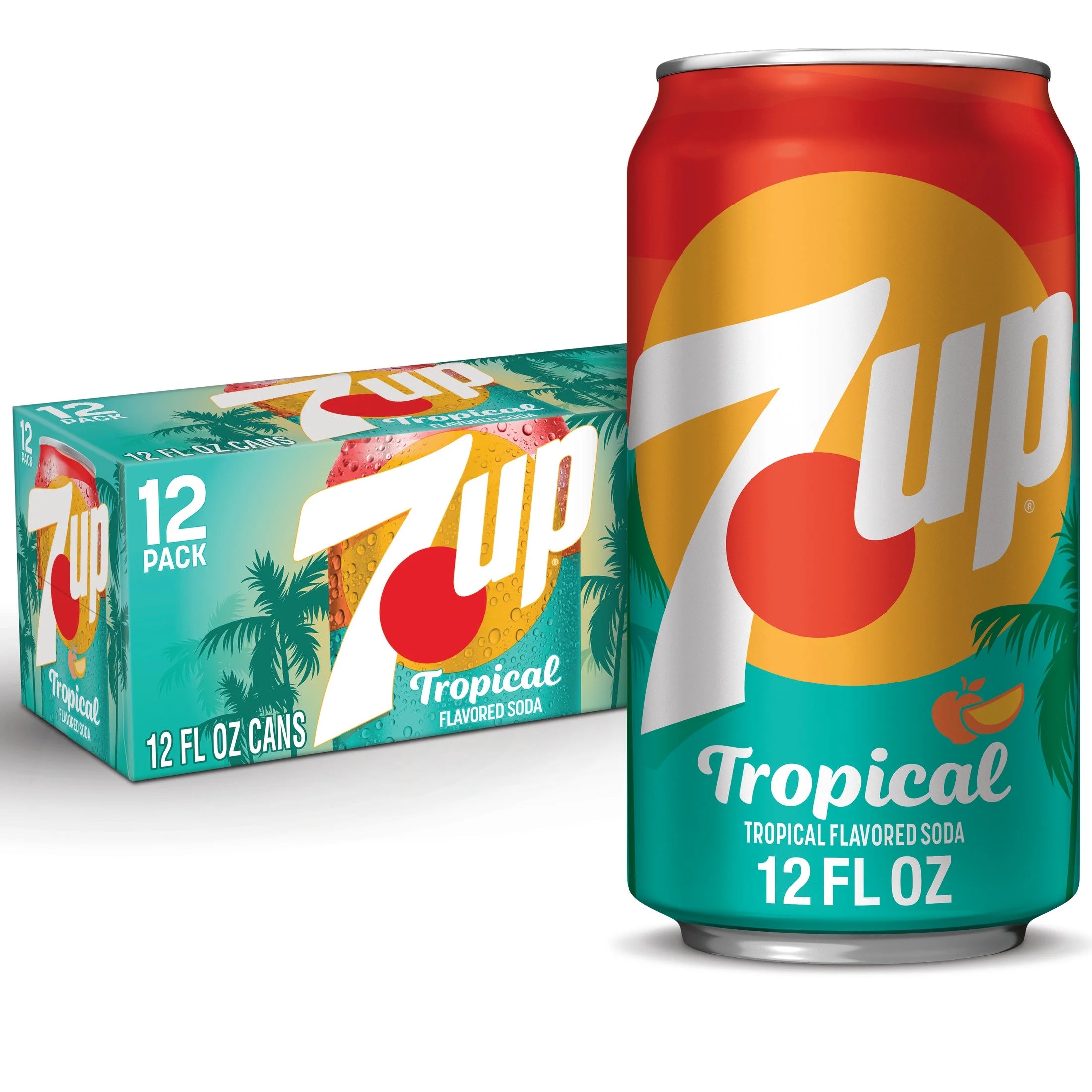 NEW 7up Tropical Cans - 12 Count