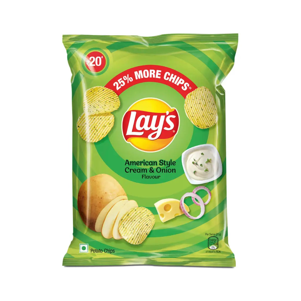 Lays Cream&Onion - INDIA (20 COUNT)