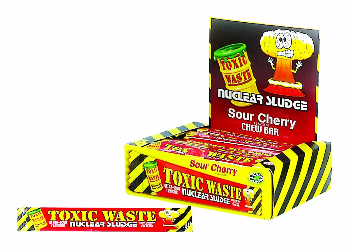 Toxic Waste Sour Nuclear Chew - Cherry + Display (50 COUNT)