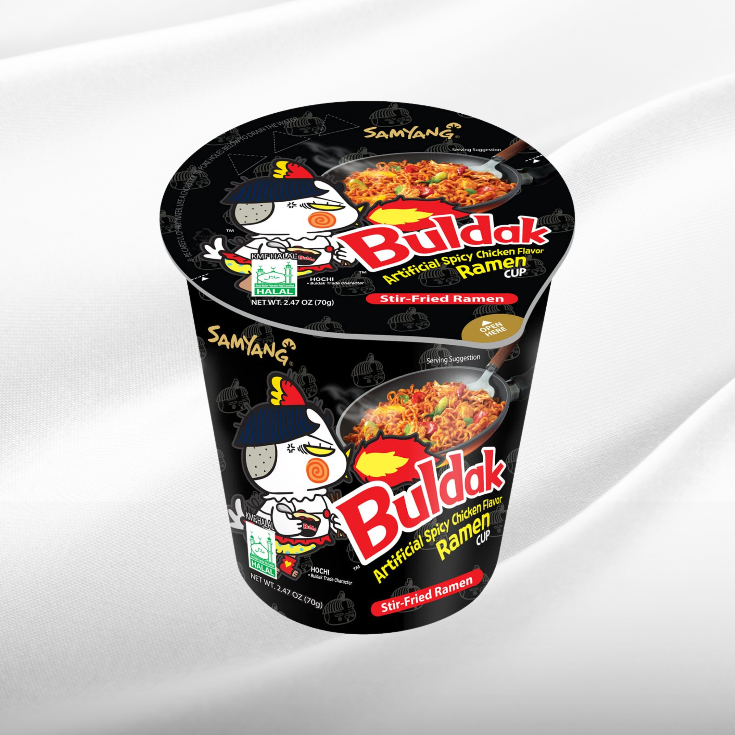 (Halal) Buldak Noodle Spicy Ramen Cup - KOREA (6 COUNT)