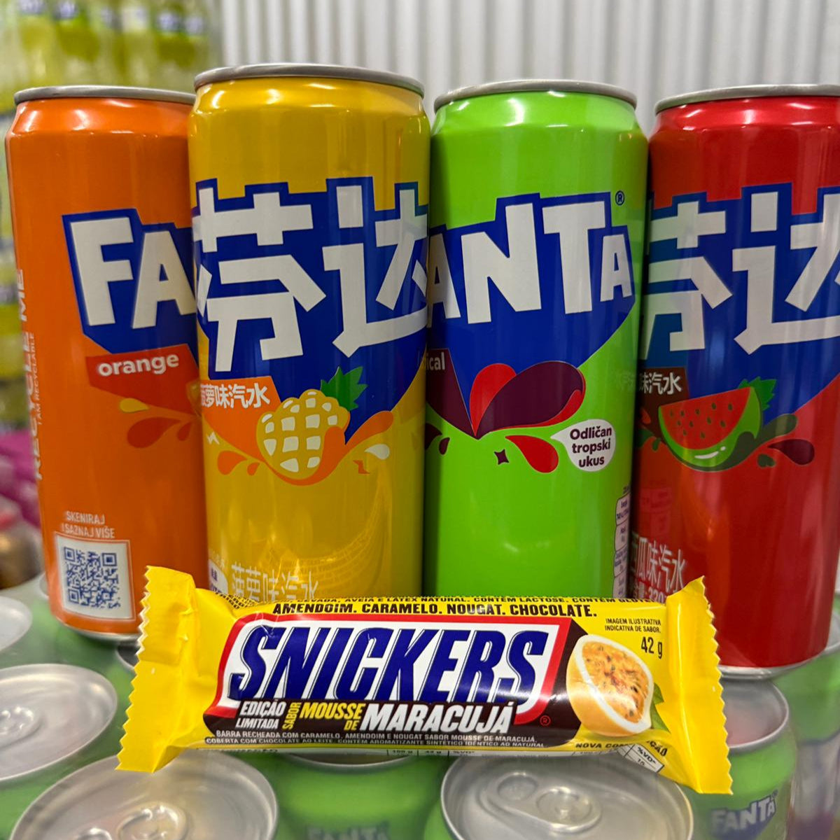 Fanta Slim Can Bulk Deal - SERBIA/TAIWAN(48 Count)