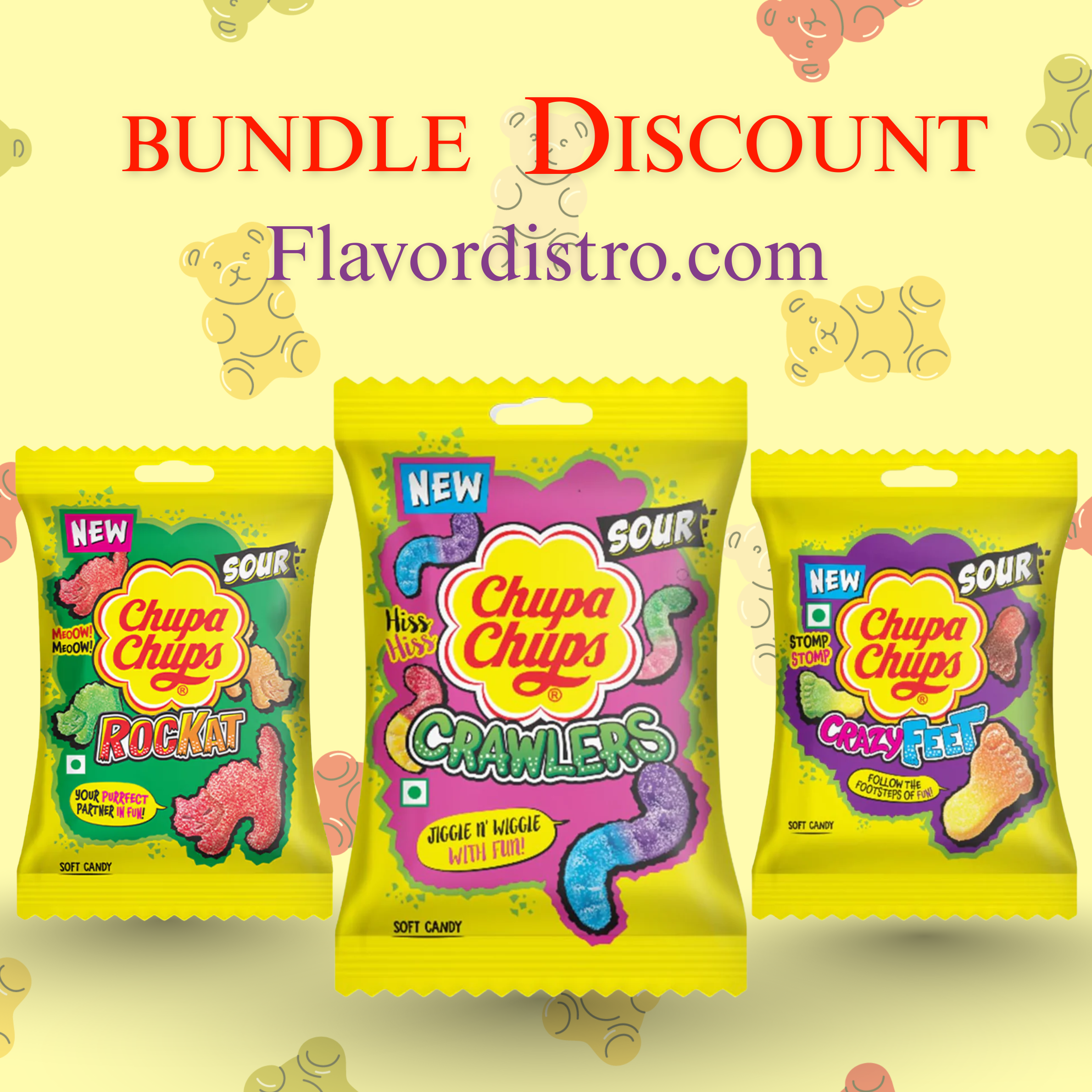 Chupa Chups SOUR CRAWLERS DEAL- INDIA (24 COUNT)