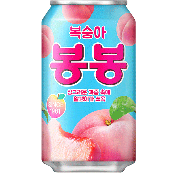 Hatai Peach Bong Bong Juice - KOREA (6 COUNT)