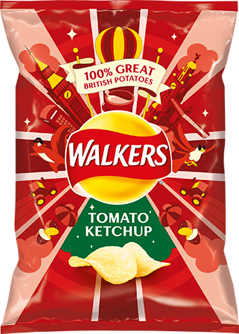Lays Walkers Twangy Ketchup UK - (32 COUNT)