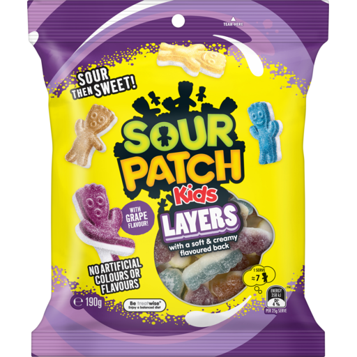 Sour Patch Kids Layers Grape - AUSTRALIA (20 COUNT)