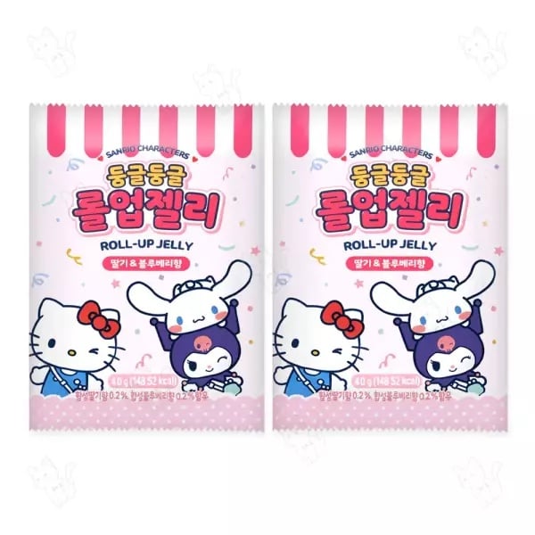 Hello Kitty Fruit Roll up Strawberry Blueberry - Japan (24 COUNT)