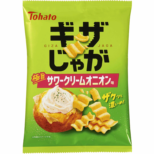 Tohato Wave Potato Sour & Garlic Cream - JAPAN (12 COUNT)