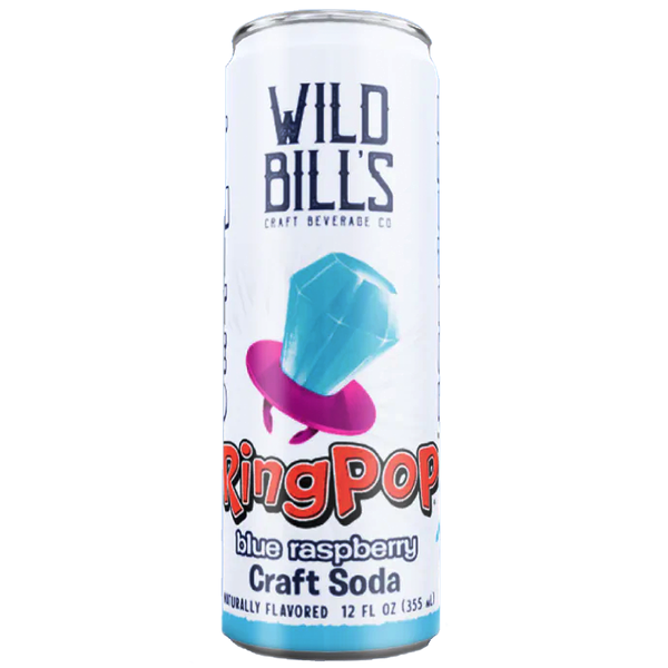 Ring Pop Blue Raspberry Soda Wild Bills - (12 COUNT)