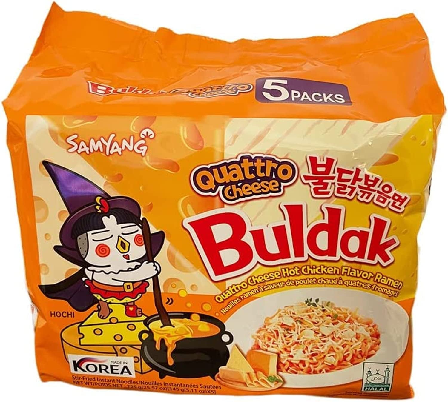 Buldak Noodle Quatrro Cheese Ramen - TAIWAN (40 Count)