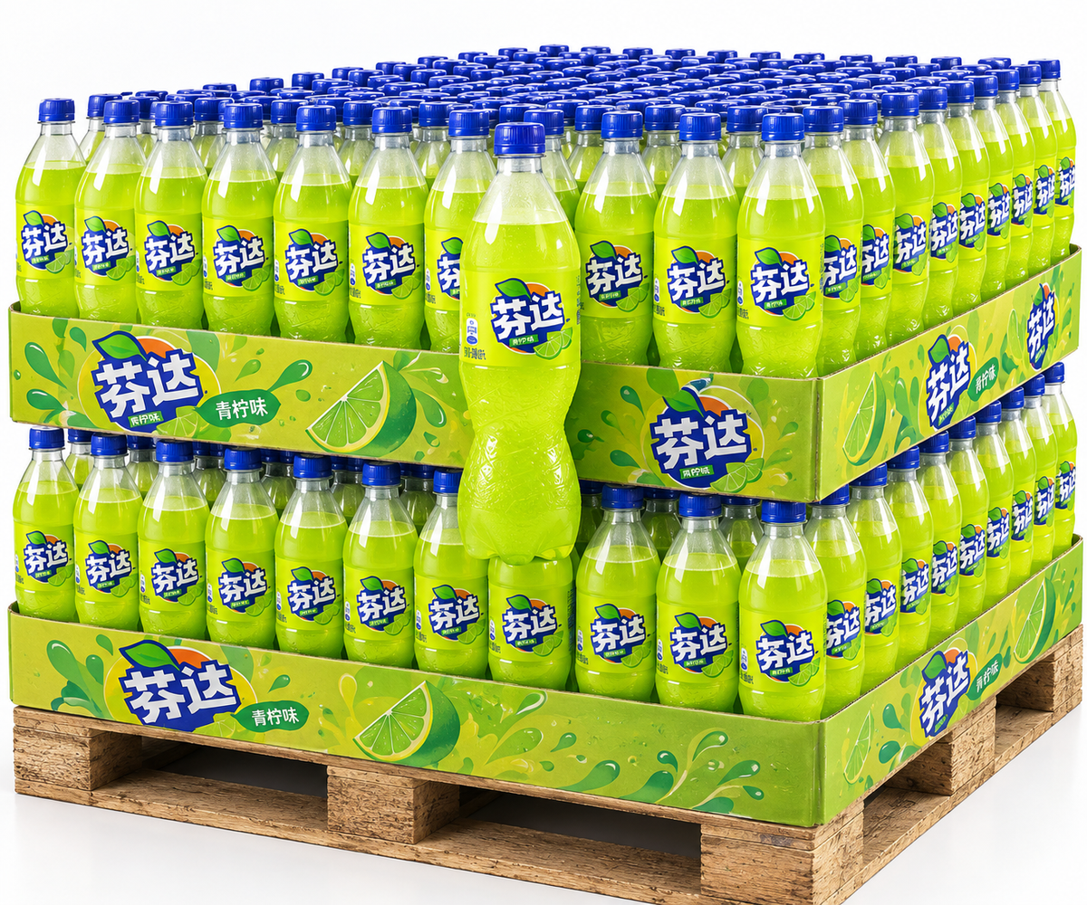 PALLET ROW - Fanta Lime Refresher - TAIWAN (10 CASES)