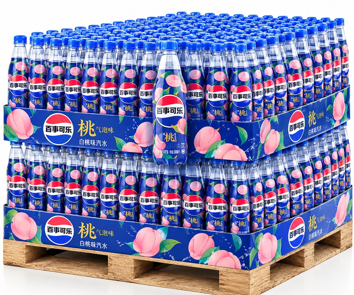 PALLET ROW - Pepsi White Peach - TAIWAN (10 CASES)