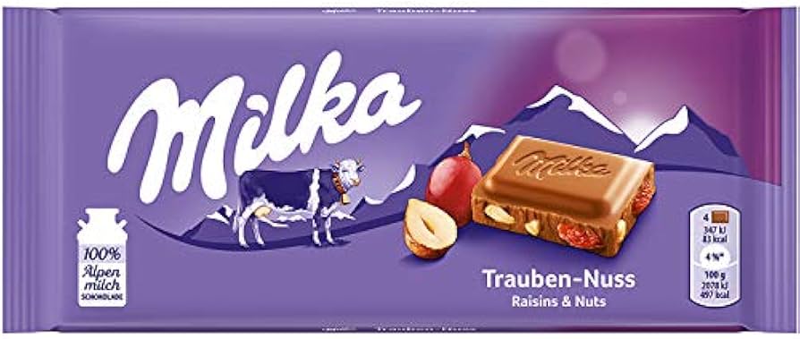 Milka Raisin and Hazelnut -  UK (22 Count)