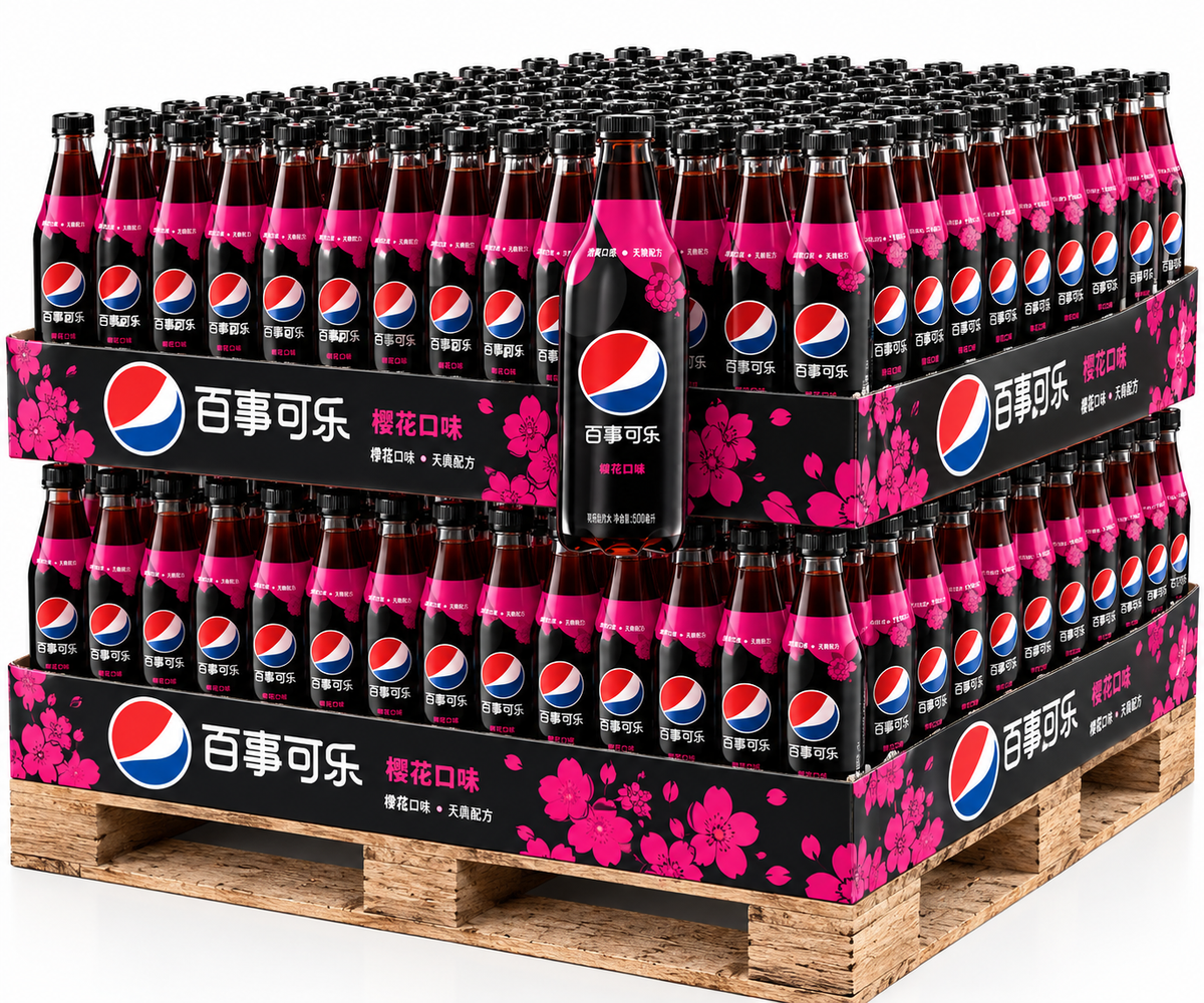 PALLET ROW - Pepsi Raspberry - TAIWAN (10 CASES)