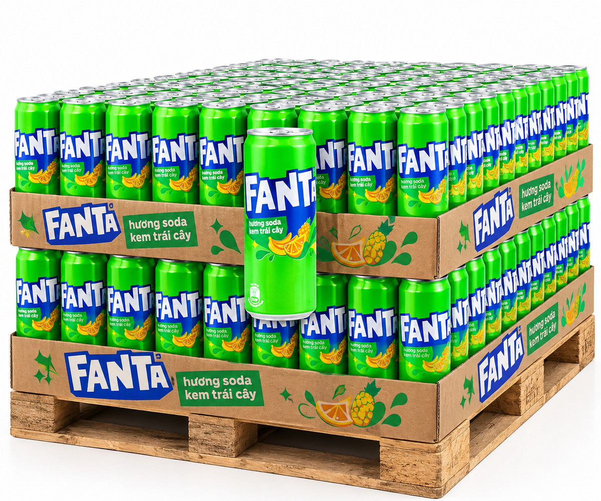 PALLET ROW - Fanta Cream Kem Trai Cay Soda   - VIETNAM (10 CASES)