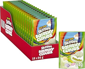 Skittles Cloudz Soft Sour Squishy - UNITED KINGDOM (18 COUNT)