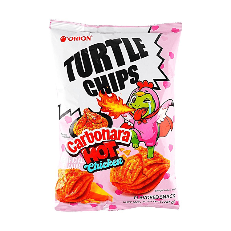 Orion Turtle Chips Carbonara Hot Chicken - KOREA (12 COUNT)