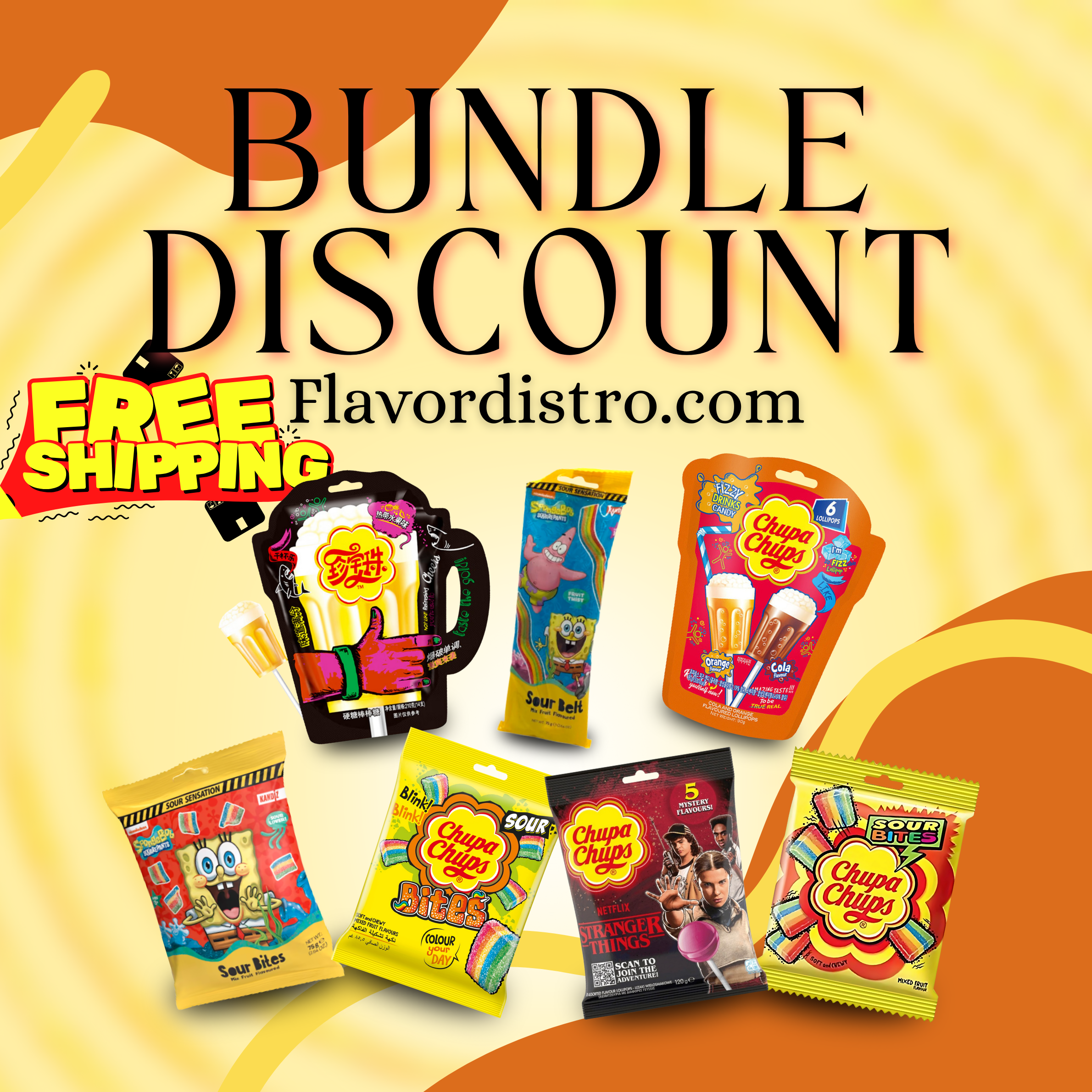 SpongeBob x Chupa Chups Bulk Deal - TURKEY/UK/KOREA/INDIA (84 COUNT)