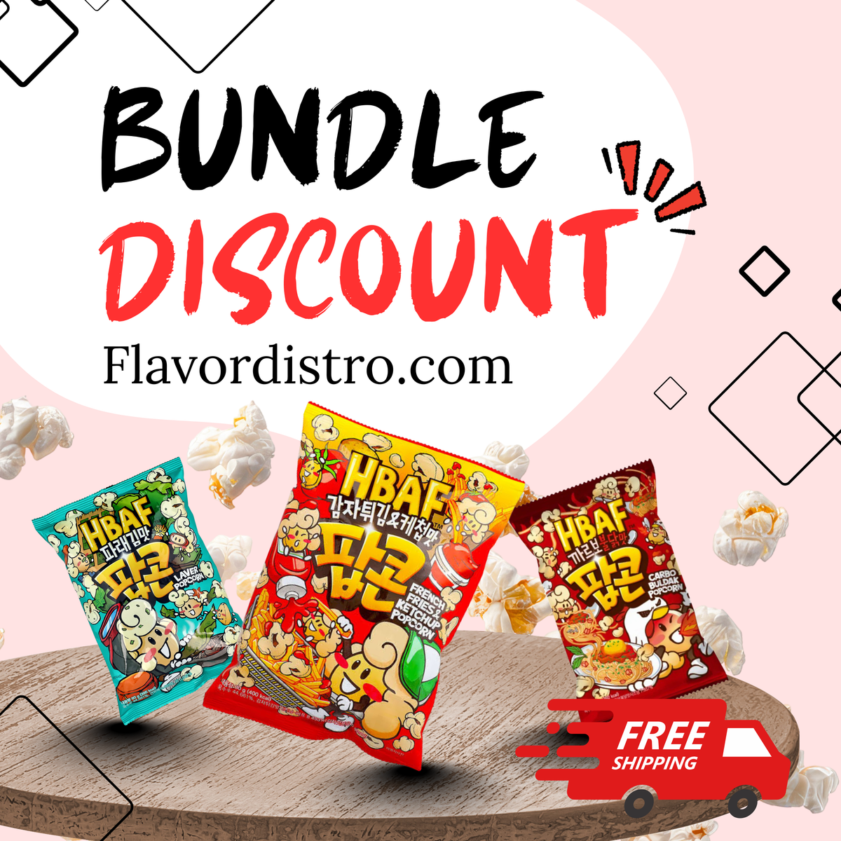 HBAF Popcorn Bulk Deal - KOREA (60 COUNT)