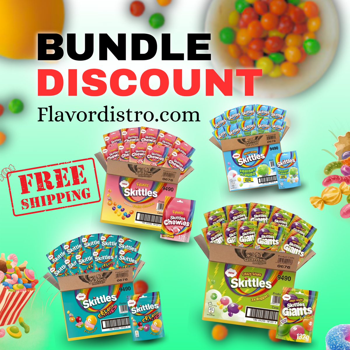 Skittles Bulk Deal - UNITED KINGDOM (93 COUNT)