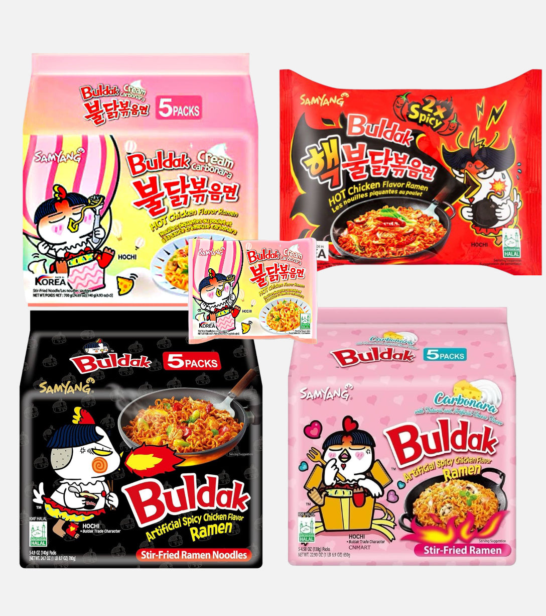 Korean HALAL Buldak Noodles (PACKAGE)