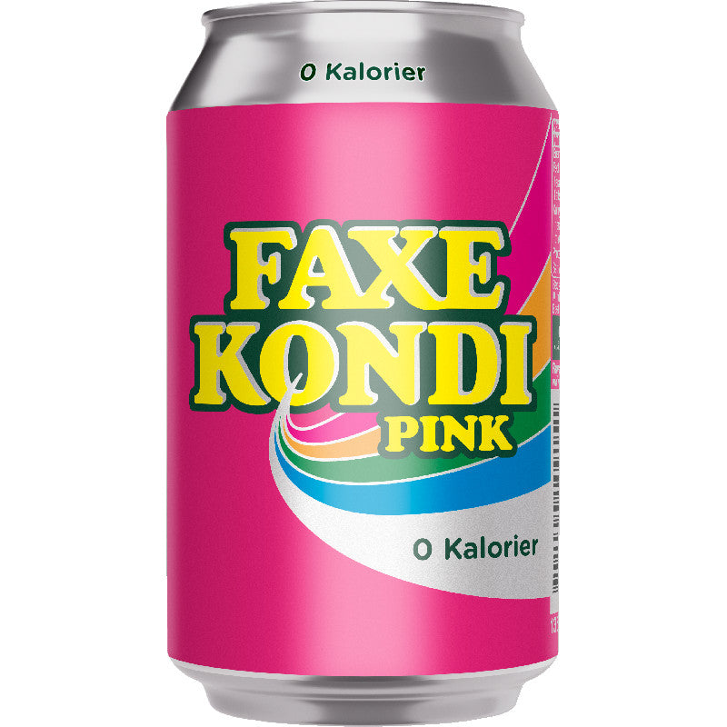 Faxe Kondi Pink Sweet Berries Soda - DENMARK (24 COUNT)